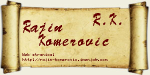 Rajin Komerović vizit kartica